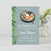 Invitation Hibachi Japonais Thème Chic Dîner Fête Anniversair (Debout devant)