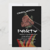 Invitation Hibachi Steak japonais Restaurant Graduation (Devant)