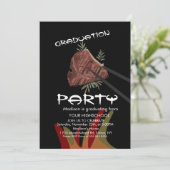 Invitation Hibachi Steak japonais Restaurant Graduation (Debout devant)