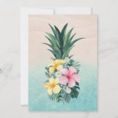 Invitation Hibiscus Ananas Quinceañera été (Dos)