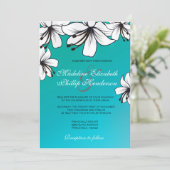 Invitation Hibiscus blanc-faire-part de mariage (Debout devant)