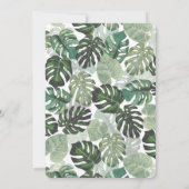 Invitation Hibiscus blanc tropical et baptême botanique crois (Dos)