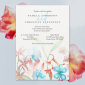 Invitation Hibiscus Bleu, Mariage de fleurs d'Heliconia Orang