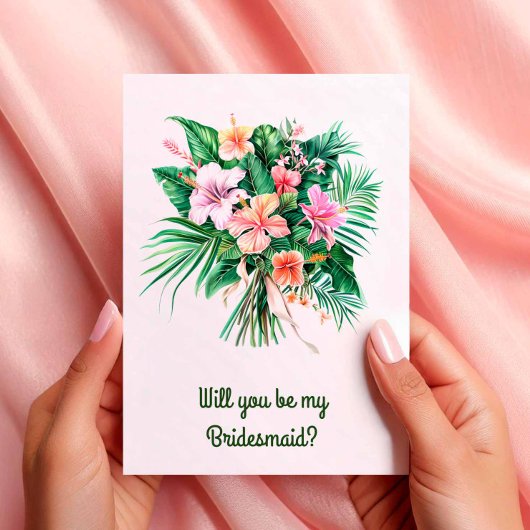 Invitation Hibiscus Bouquet Tropical Proposition de fête de m