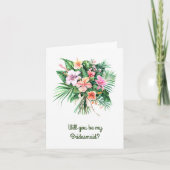 Invitation Hibiscus Bouquet Tropical Proposition de fête de m (Devant)