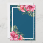 Invitation Hibiscus, Cap Bleu Quinceañera (Dos)