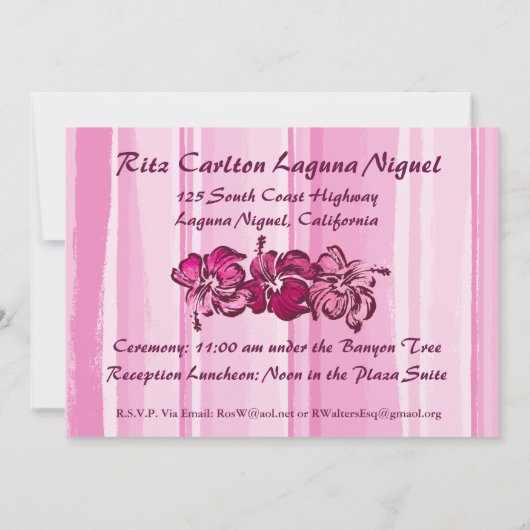 Invitation Hibiscus d'aquarelle (Dos)