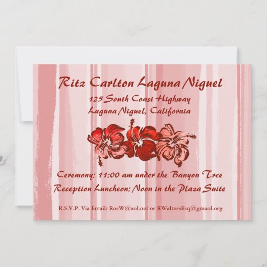 Invitation Hibiscus d'aquarelle (Dos)