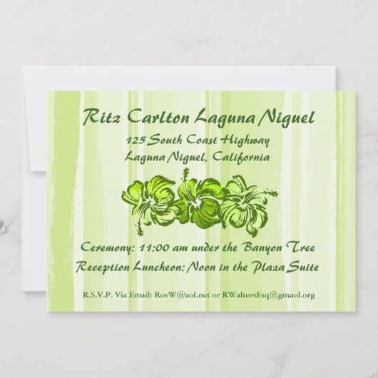 Invitation Hibiscus d'aquarelle (Dos)