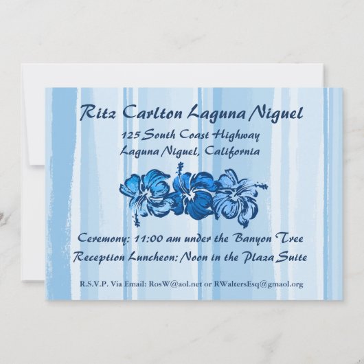 Invitation Hibiscus d'aquarelle (Dos)