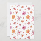 Invitation Hibiscus d'aquarelle et Feuilles tropicaux Anniver (Dos)