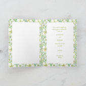 Invitation Hibiscus & dentelle BLANC (Intérieur)