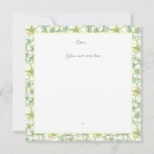 Invitation Hibiscus & dentelle BLANC (Dos)