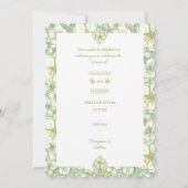 Invitation Hibiscus & dentelle BLANC (Dos)