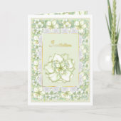 Invitation Hibiscus & dentelle BLANC (Devant)