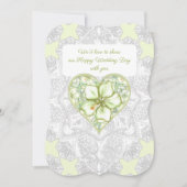 Invitation Hibiscus & dentelle BLANC (Devant)