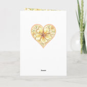 Invitation Hibiscus & dentelle JAUNE (Dos)