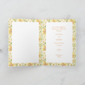 Invitation Hibiscus & dentelle JAUNE (Intérieur)