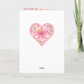 Invitation Hibiscus & dentelle PINK (Dos)