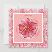 Invitation Hibiscus & dentelle RED (Devant)