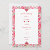 Invitation Hibiscus & dentelle RED (Dos)