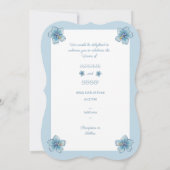 Invitation Hibiscus & dentelle TURQUOISE (Dos)