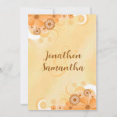 Invitation Hibiscus d'or ivoire Floral Dîner de répétition 5x (Dos)