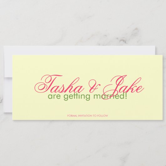 Invitation Hibiscus Enregistrer la date Annonce (Dos)