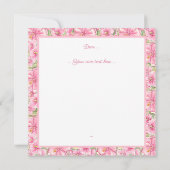 Invitation Hibiscus et dentelle ROSE (Dos)