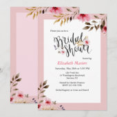 Invitation Hibiscus Fête de l'mariée (Devant / Derrière)