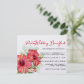 Invitation Hibiscus Fleurs Petit-déjeuner ou Brunch Mariage (Debout devant)