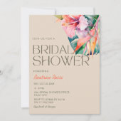 Invitation Hibiscus floral tropical Fête des mariées hawaïenn (Devant)