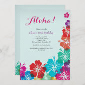 Invitation Hibiscus Flowers (Devant / Derrière)