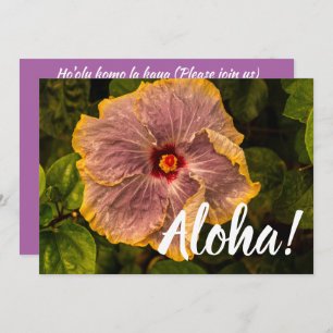 Invitation Hibiscus Hawaïen Lilac de Kauai