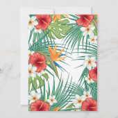 Invitation Hibiscus hawaïen tropical Fête des mariées Aloha (Dos)