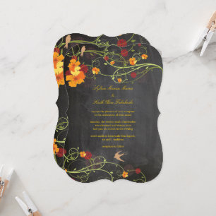 Invitation Hibiscus Jaune hirondelle Mariage de tableau de bo
