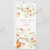 Invitation Hibiscus Jaune Mariage Floral (Dos)