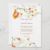 Invitation Hibiscus Jaune Mariage Floral (Devant)