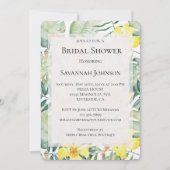 Invitation Hibiscus jaune tropical Fête des mariées florale (Devant)