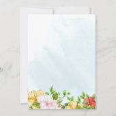 Invitation Hibiscus Mariage floral tropical (Dos)