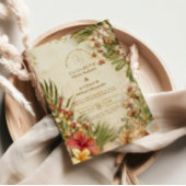 Invitation Hibiscus Palm Destination Wedding