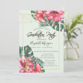 Invitation Hibiscus, Parties scintillant de talons d'or Gradu (Debout devant)