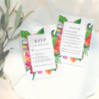 Hibiscus, Plumeria & Palm Mariage amusant RSVP