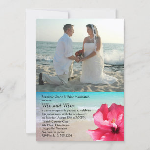Invitation Hibiscus Réception De Mariage Privé Seulement Trop
