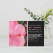 Invitation Hibiscus rose (Debout devant)