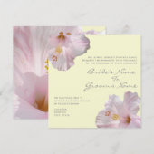 Invitation Hibiscus rose clair (Devant / Derrière)