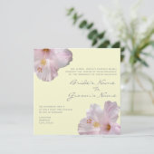 Invitation Hibiscus rose clair (Debout devant)