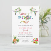Invitation Hibiscus rose exotique Hummingbirds 5e anniversair (Debout devant)