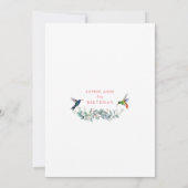 Invitation Hibiscus rose exotique Hummingbirds 5e anniversair (Dos)