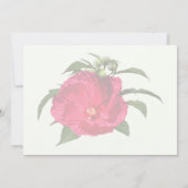 Invitation Hibiscus Rose Foncé (Dos)